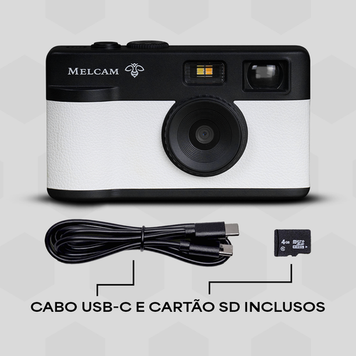 Melcam Polen Branca Camera Digital com Alma Analogica