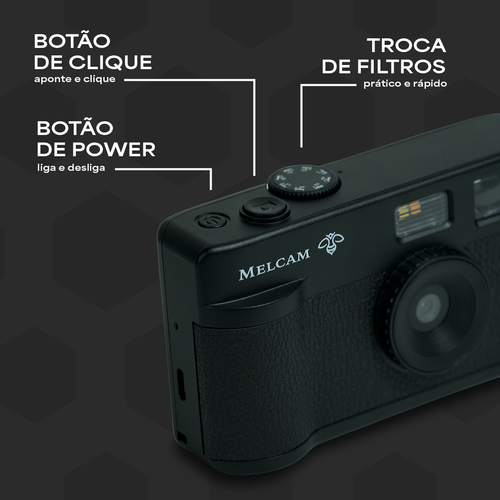 Melcam Polen Preta – Câmera Digital com Alma Analógica