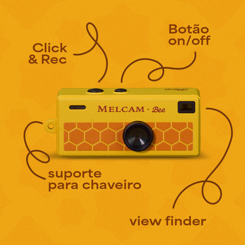 Melcam Bee - Mini Câmera Digital Chaveiro Portátil